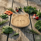 Bamboo Weaning Set, Cat Suction Plate, Bowl, Cup & Cutlery - Fumo Lifestyle