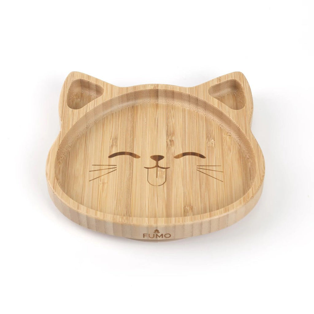 Bamboo Weaning Set, Cat Suction Plate, Bowl, Cup & Cutlery - Fumo Lifestyle