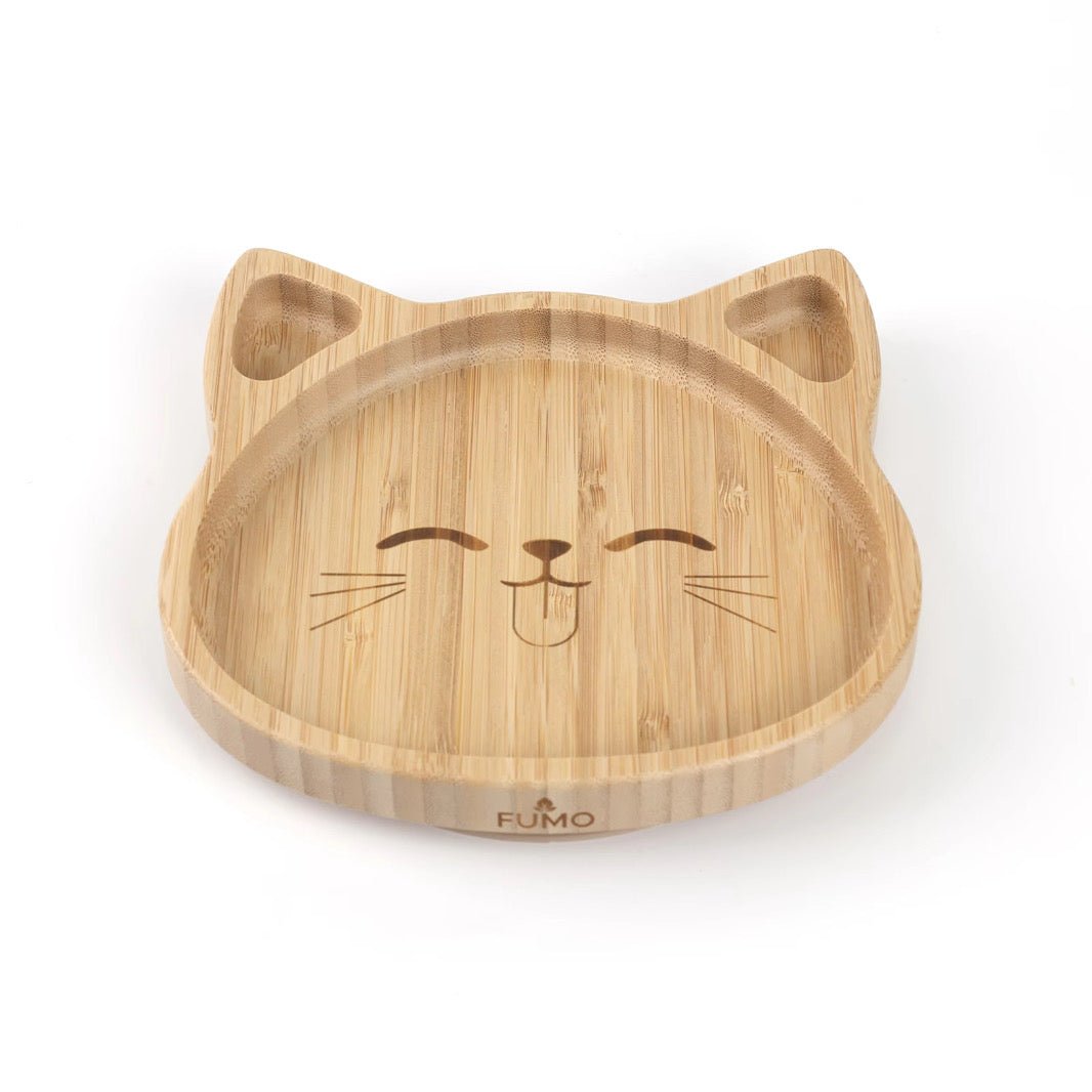 Bamboo Weaning Set, Cat Suction Plate, Bowl, Cup & Cutlery - Fumo Lifestyle