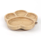 Bamboo Weaning Set, Paw Suction Plate, Bowl, Cup & Cutlery - Fumo Lifestyle