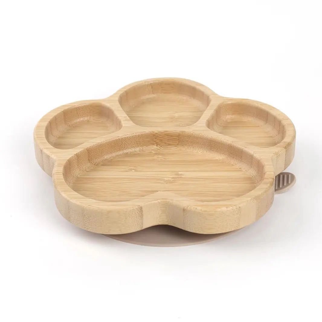 Bamboo Weaning Set, Paw Suction Plate, Bowl, Cup & Cutlery - Fumo Lifestyle